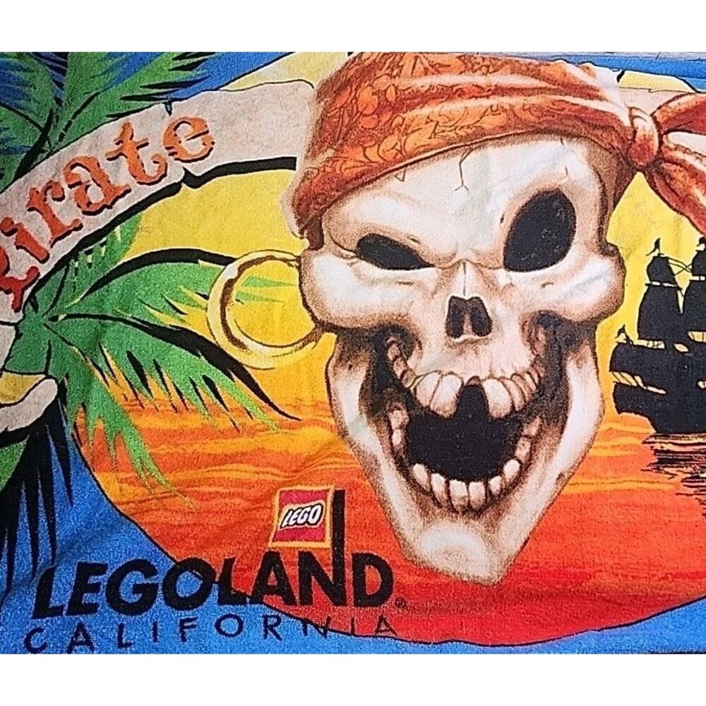 Official Legoland Exclusive Beach Towel Pirates Shores California Merch Souvenir